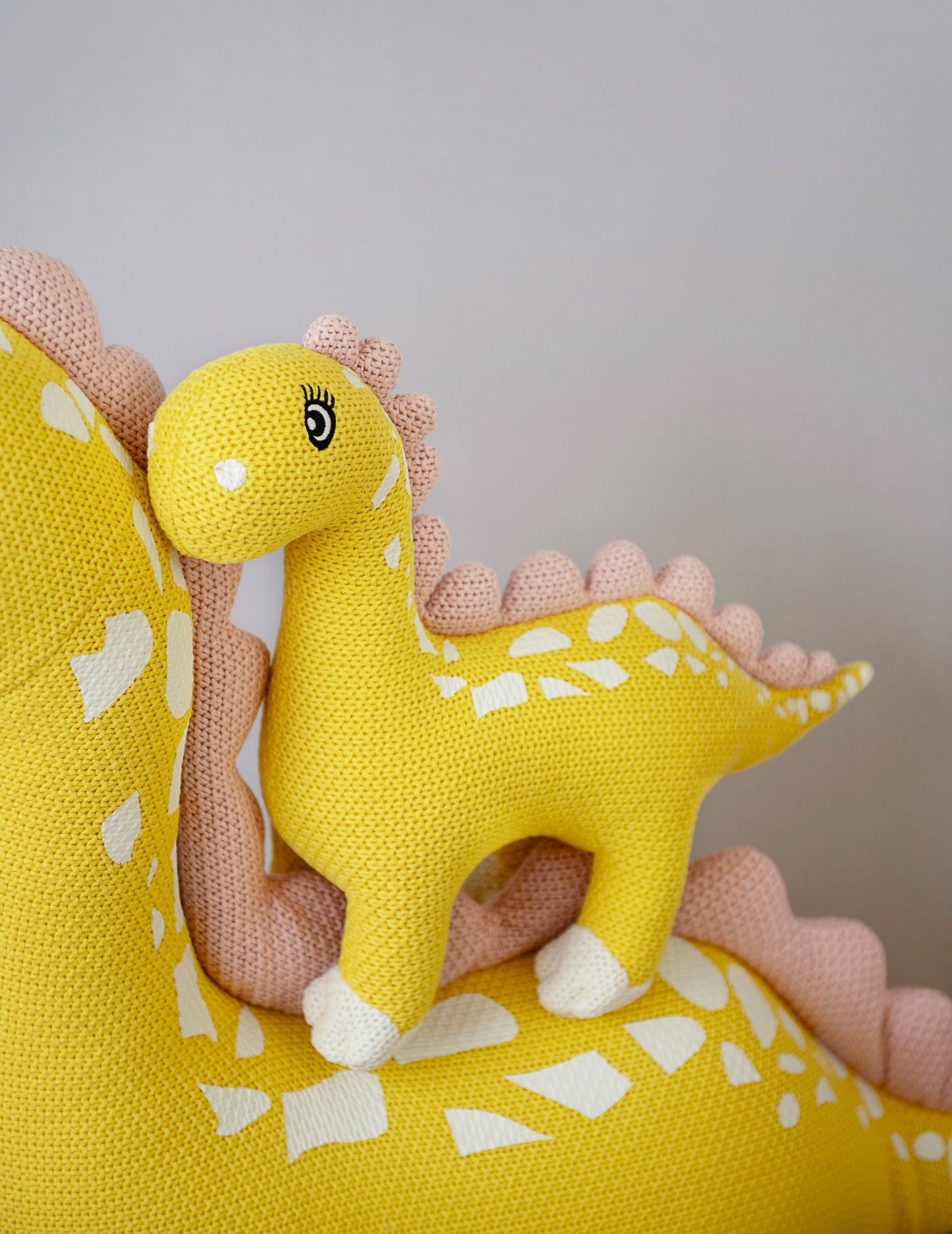 Pink Mama & Baby Dino: Unique Crochet Collection
