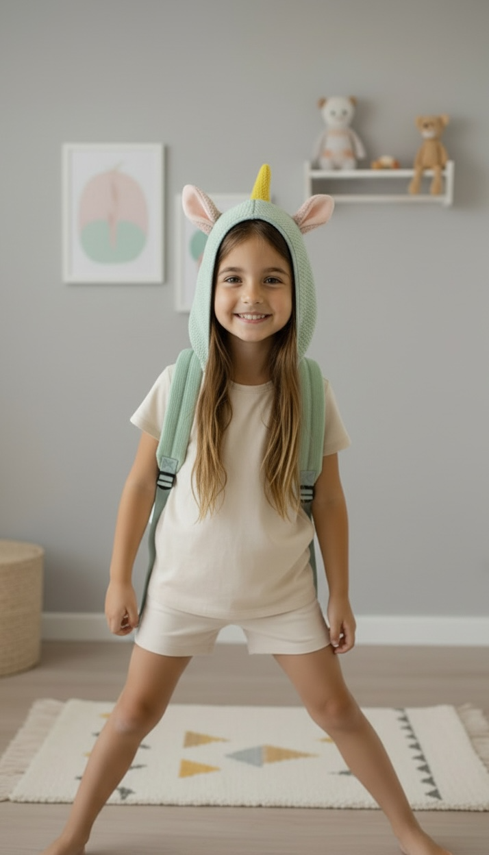 Magical Crochet Unicorn Backpack With Detachable Hood