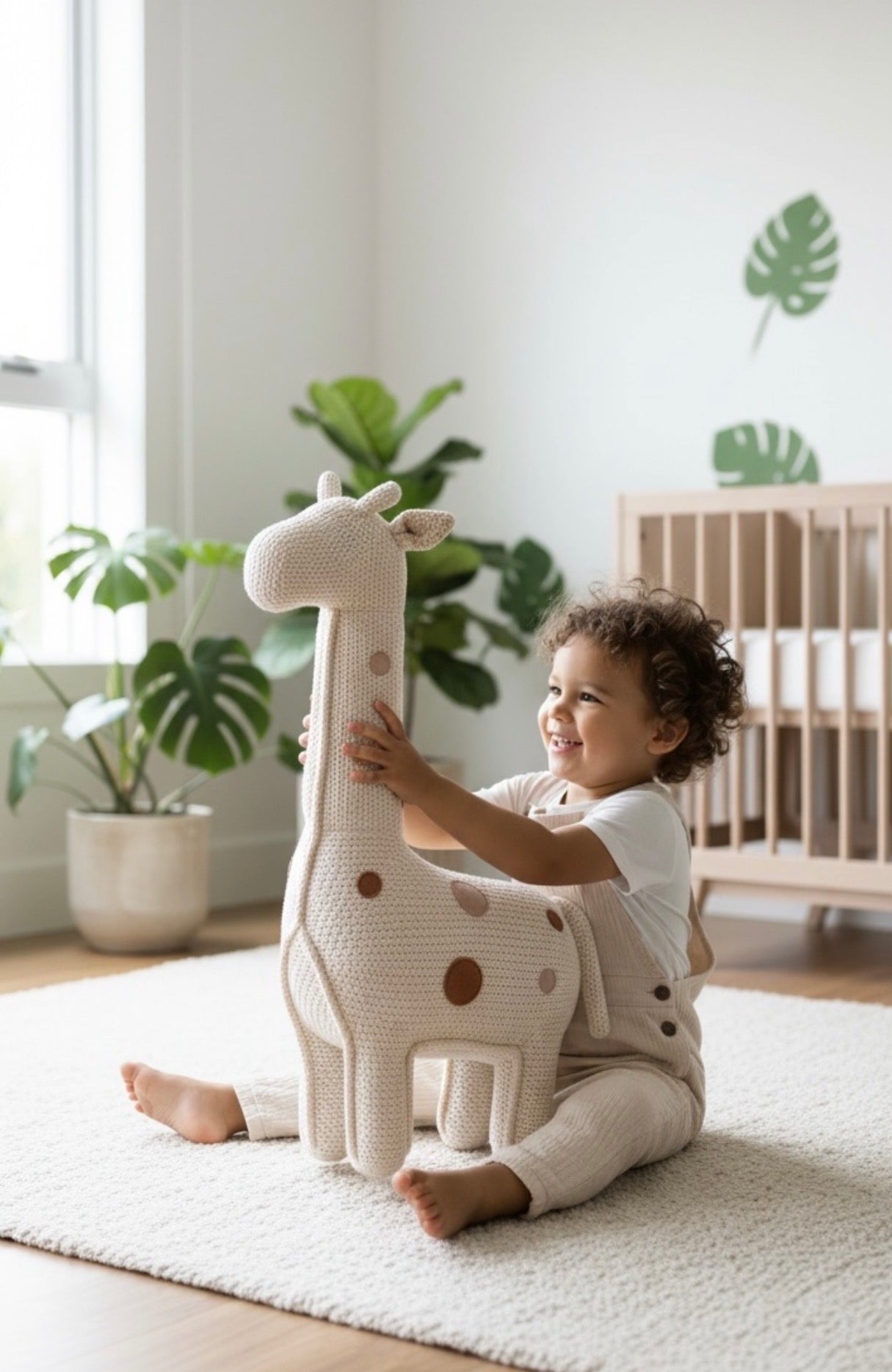 Off White Dotted Giraffe