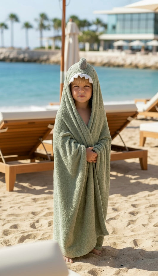 Mint Dino Durable Towel
