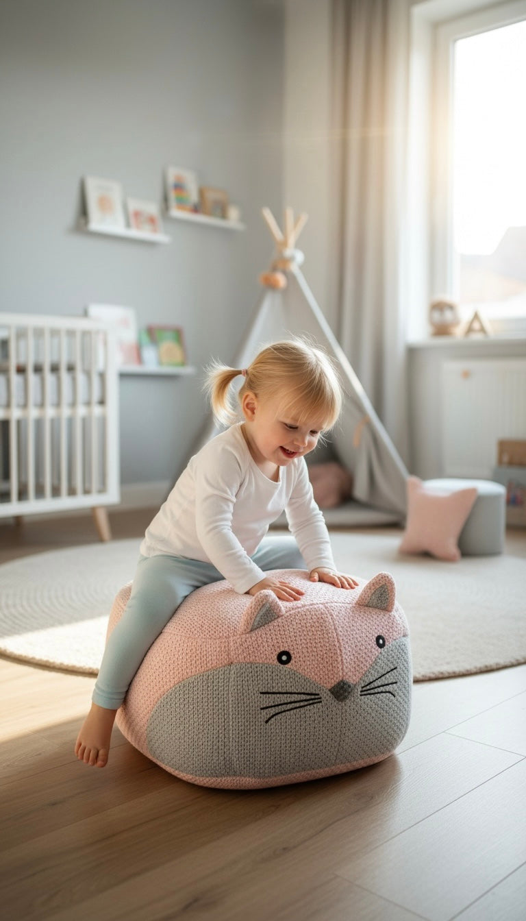 Modern Kitty Pouf