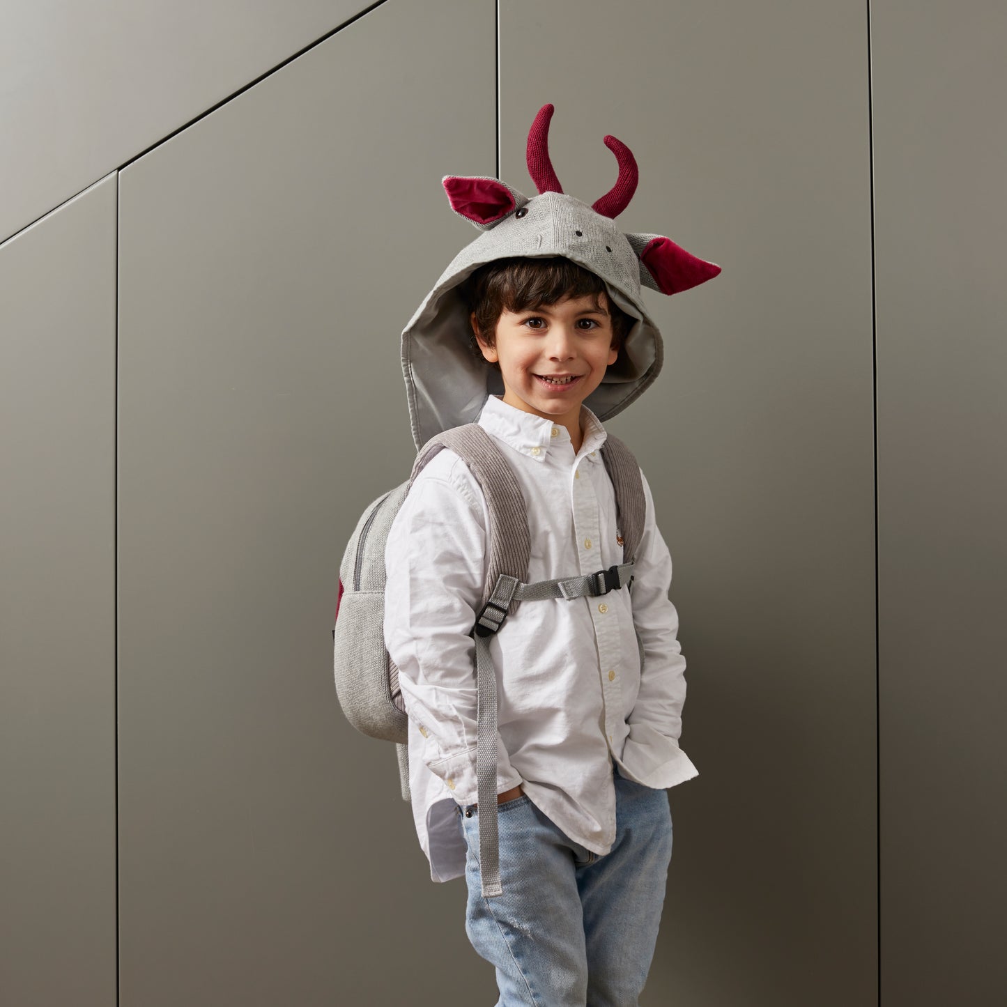 Goat Backpack With Detachable Hood