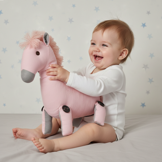 Horse Pillow - Pink