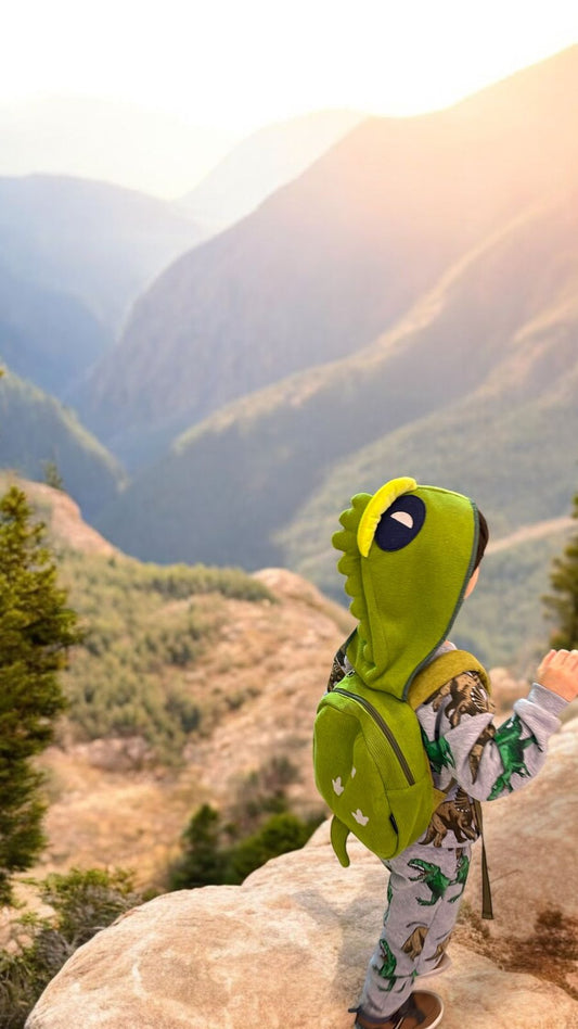 Dino Backpack With Detachable Hood